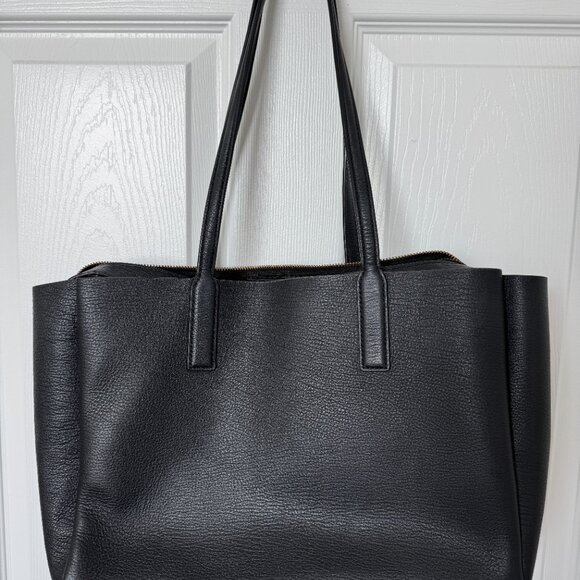 MARC JACOBS The Protege LARGE Leather Tote Color: BLACK /Gold Dust Bag - Picture 2 of 15